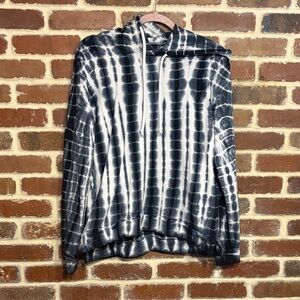 Chaser Black and White Tie-Dye Hoodie size xs